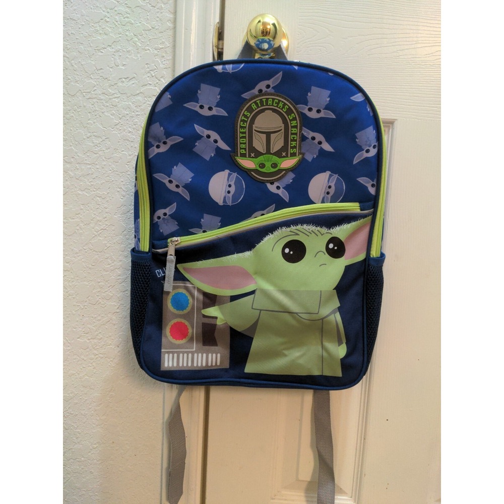 Star Wars Bioword Yoda Blue & Green School Backpack